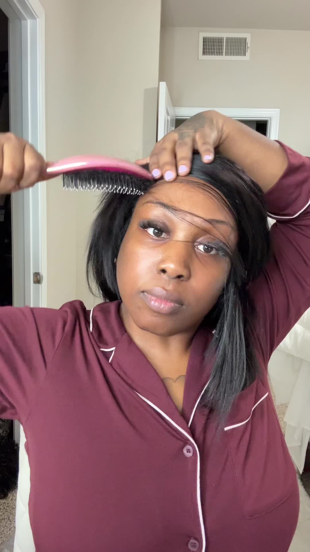 TikTok post by @daeatzwitbri for Ashimary Hair. Caption reads: [...] wrap ! This hair is giving just that....