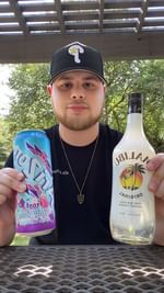 Instagram post by @theizzydrinks for AriZona Iced Tea. Caption reads: Malibu & Arizona Frost ChillZicle!? 👀🍻....