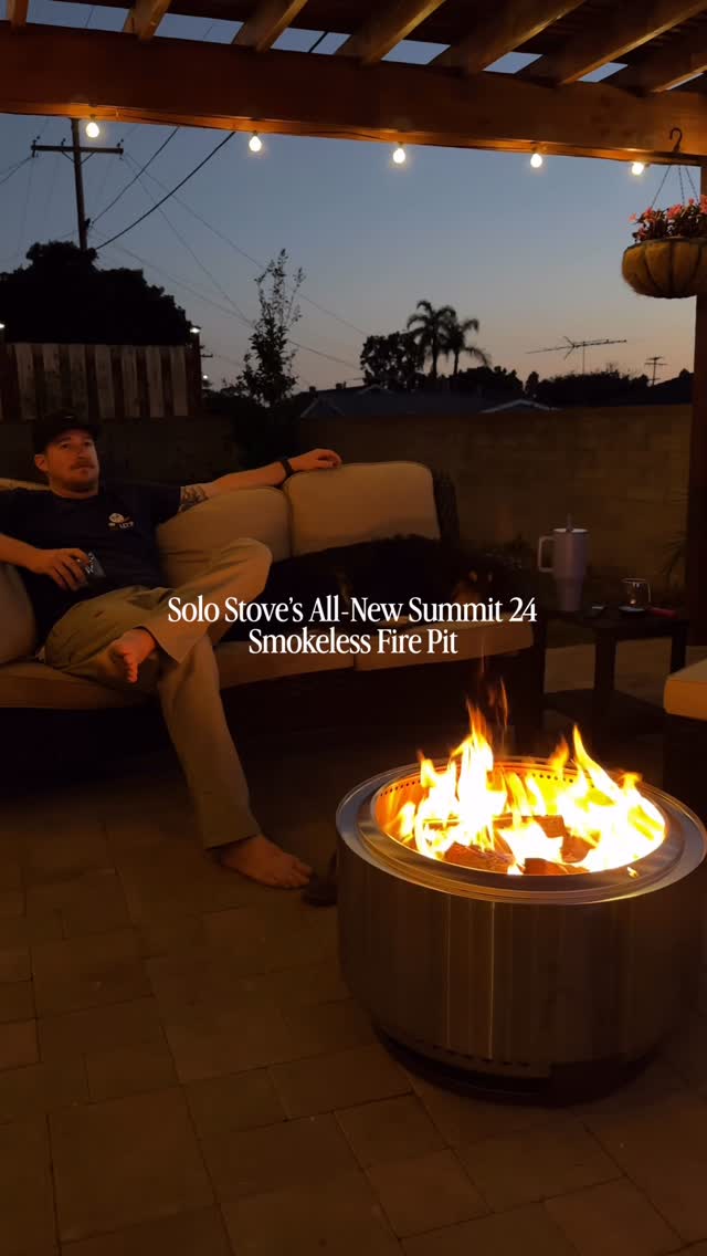 Instagram post by @kiana.hanna for solostove. Caption reads: fall, football, and smokeless fire pits 🍂🏈💫🔥....