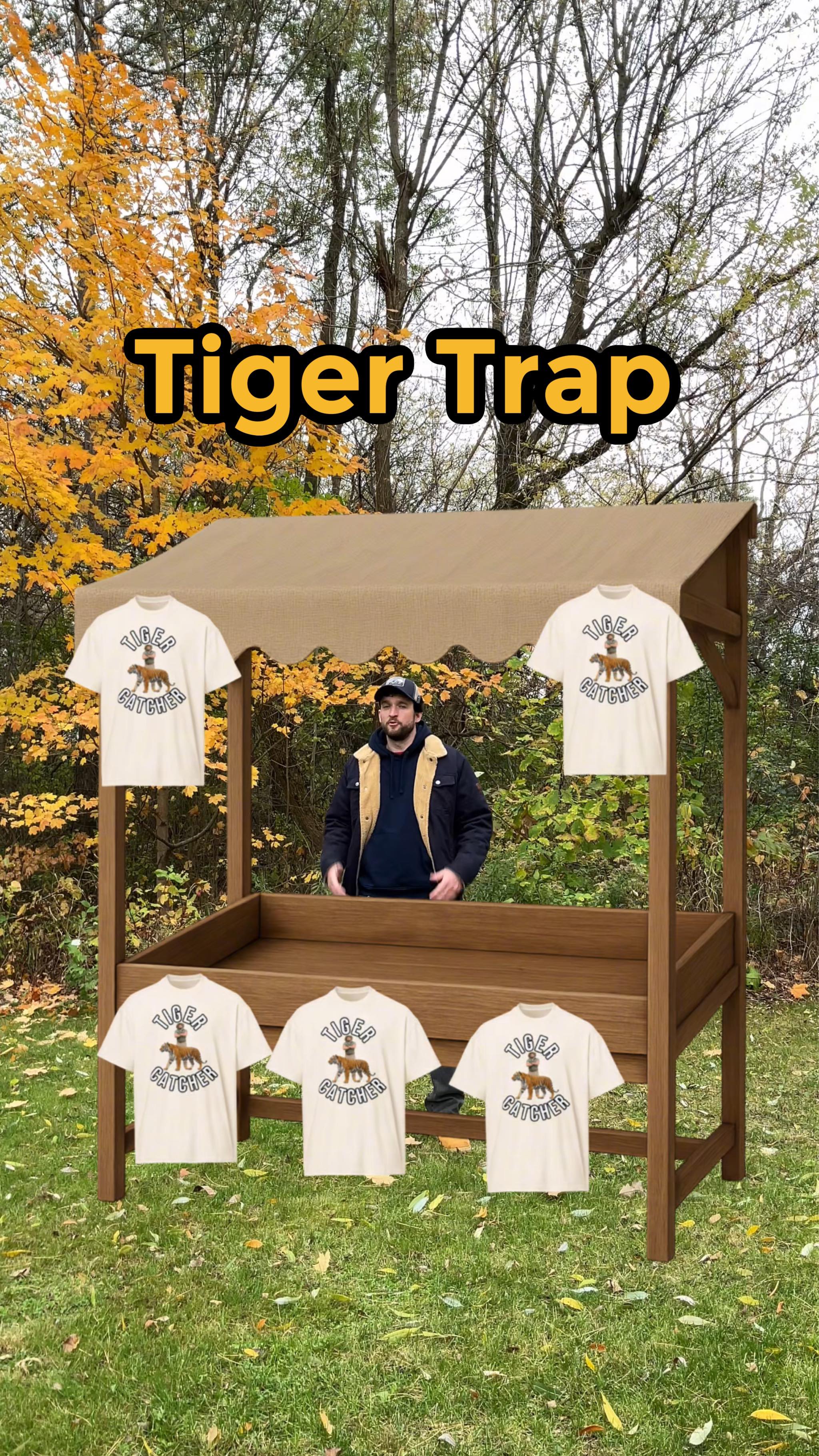 Instagram post by @uncle_dijon for Printful. Caption reads: I am the tiger king with @printful here’s how 

1.....