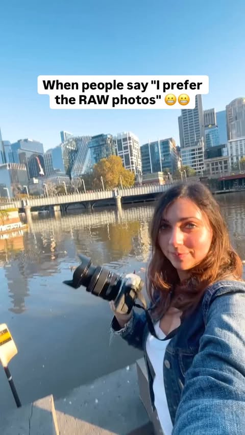 Instagram post by @roaming.with.rachel for Fujifilm. Caption reads: Which do you prefer? 👇 Let’s talk about RAW vs....