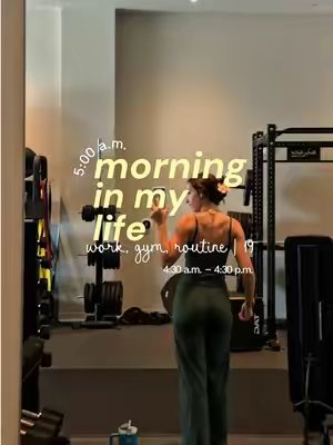 TikTok post by @itsleahskinner for MissAIR. Caption reads: 5 am with me 🌞🤭 @Missair #5ammorningroutine....