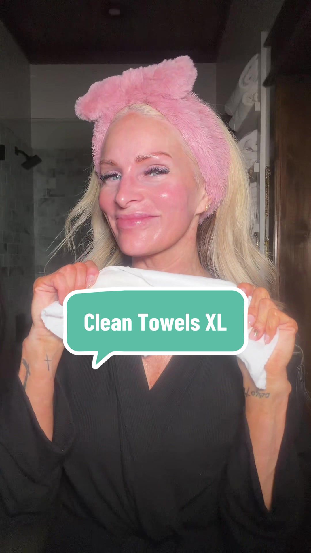 TikTok post by @stephanie_stimson for cleanskinclub. Caption reads: [...] = clean skin every time #cscpartner....