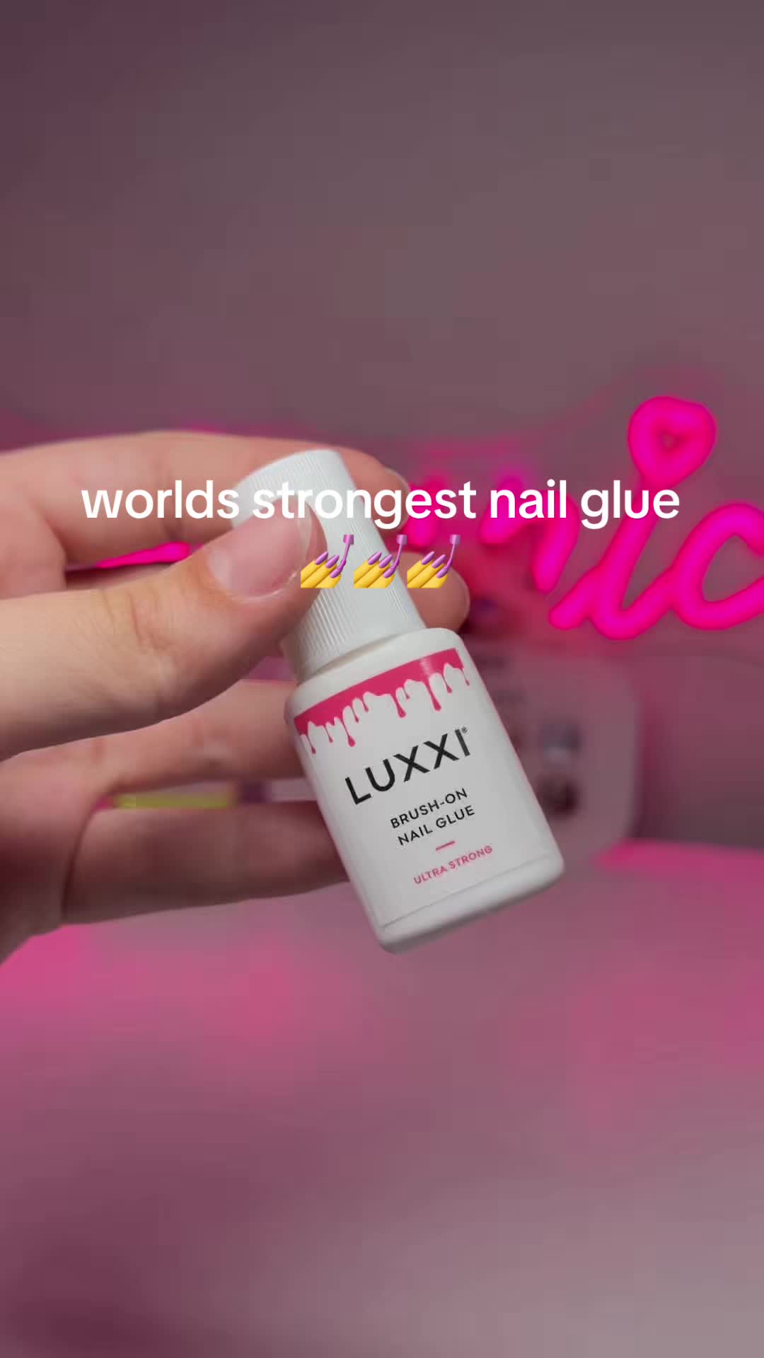 TikTok post by @mrs.manicure for Luxxi Nails. Caption reads: [...] ever going to get these nails off 😭 @LUXXI....