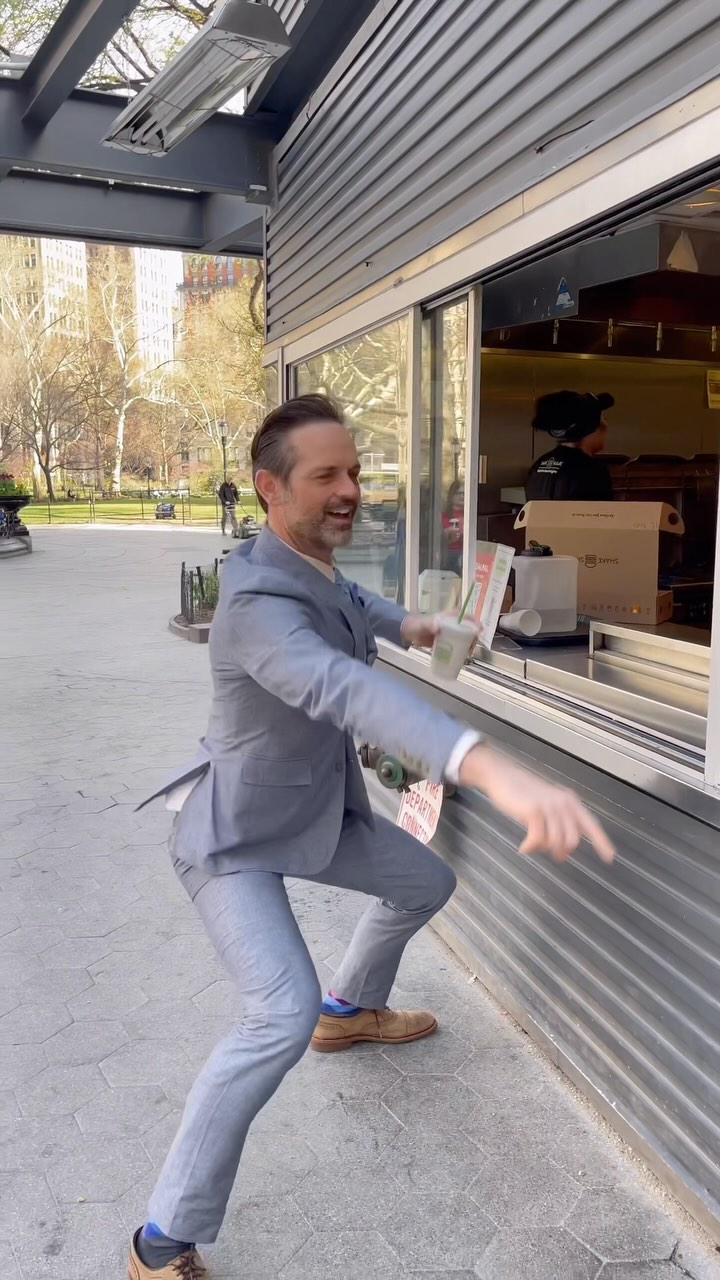 Instagram post by @nickkosir for Shake Shack. Caption reads: TODAY IS THE DAY! It’s 75 degrees in NYC! ☀️ If....