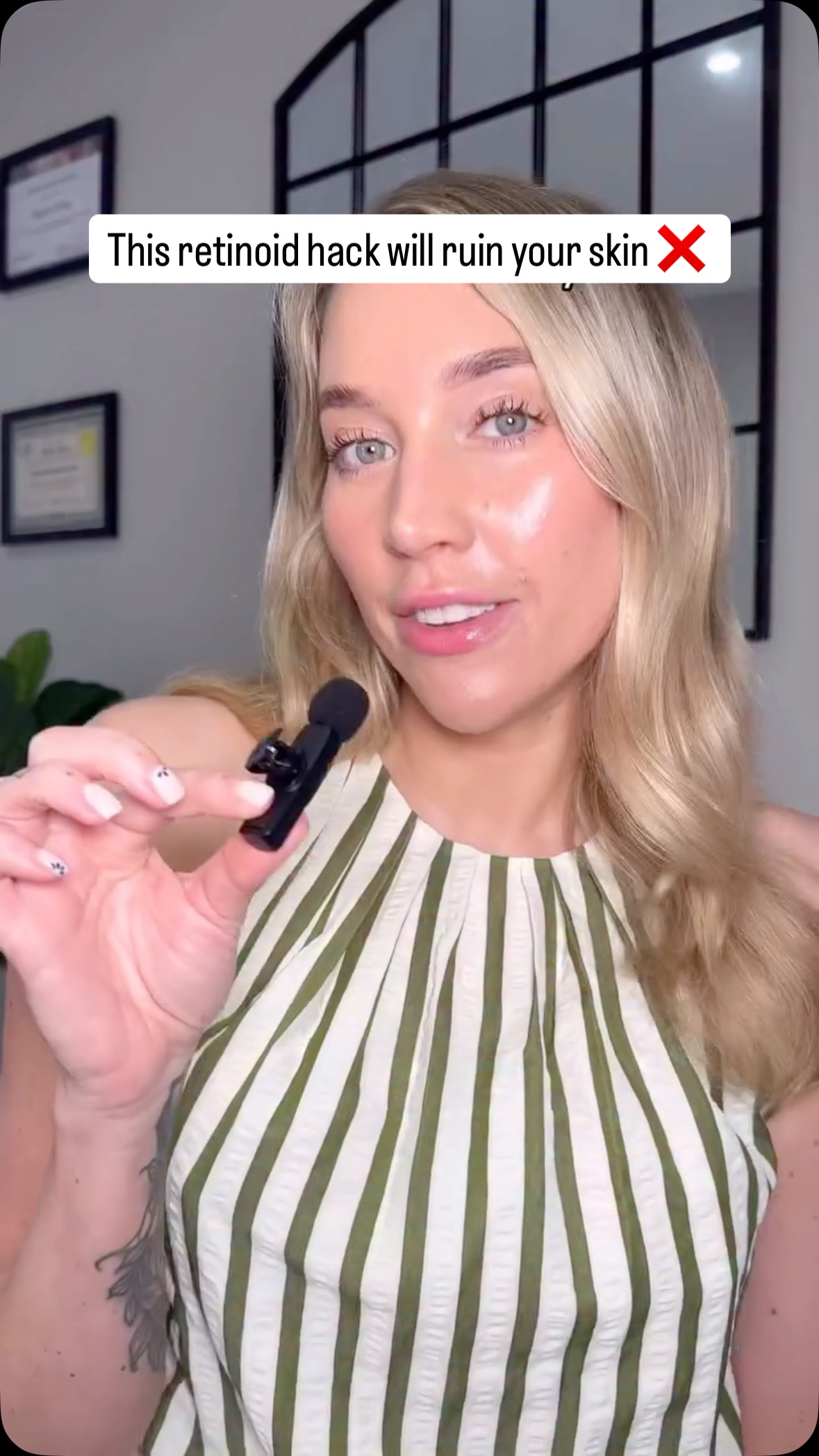 Instagram post by @meganmaceyy for Medik8. Caption reads: [...] the crystal retinoid from @officialmedik8....