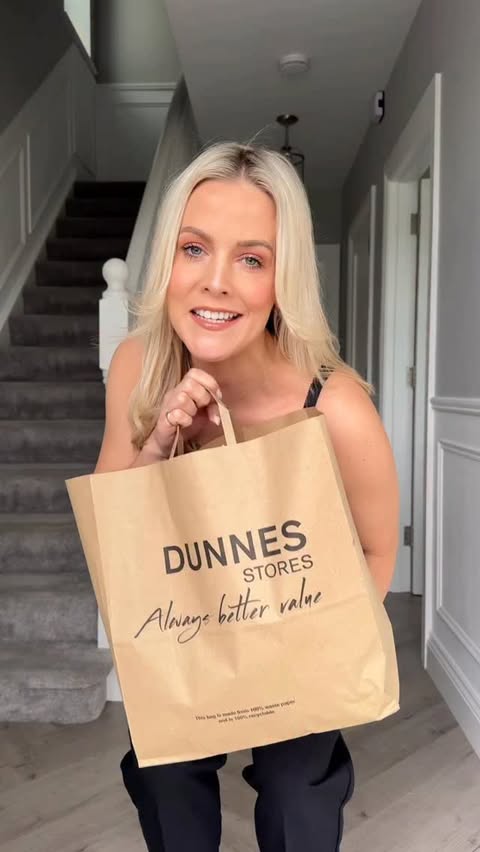 Instagram post by @hayleycolemanmakeup for Dunnes Stores. Caption reads: [...] cardigan & Pink shirt @savida.ds....