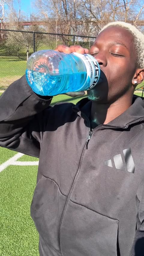 Instagram post by @legal_footy for POWERADE. Caption reads: [...] by sweat, skill, and sacrifice⚽️....