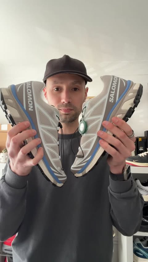 Instagram post by @itsjustcreps for StockX. Caption reads: First pair of @salomon 🔥 Shoutout to @stockx....