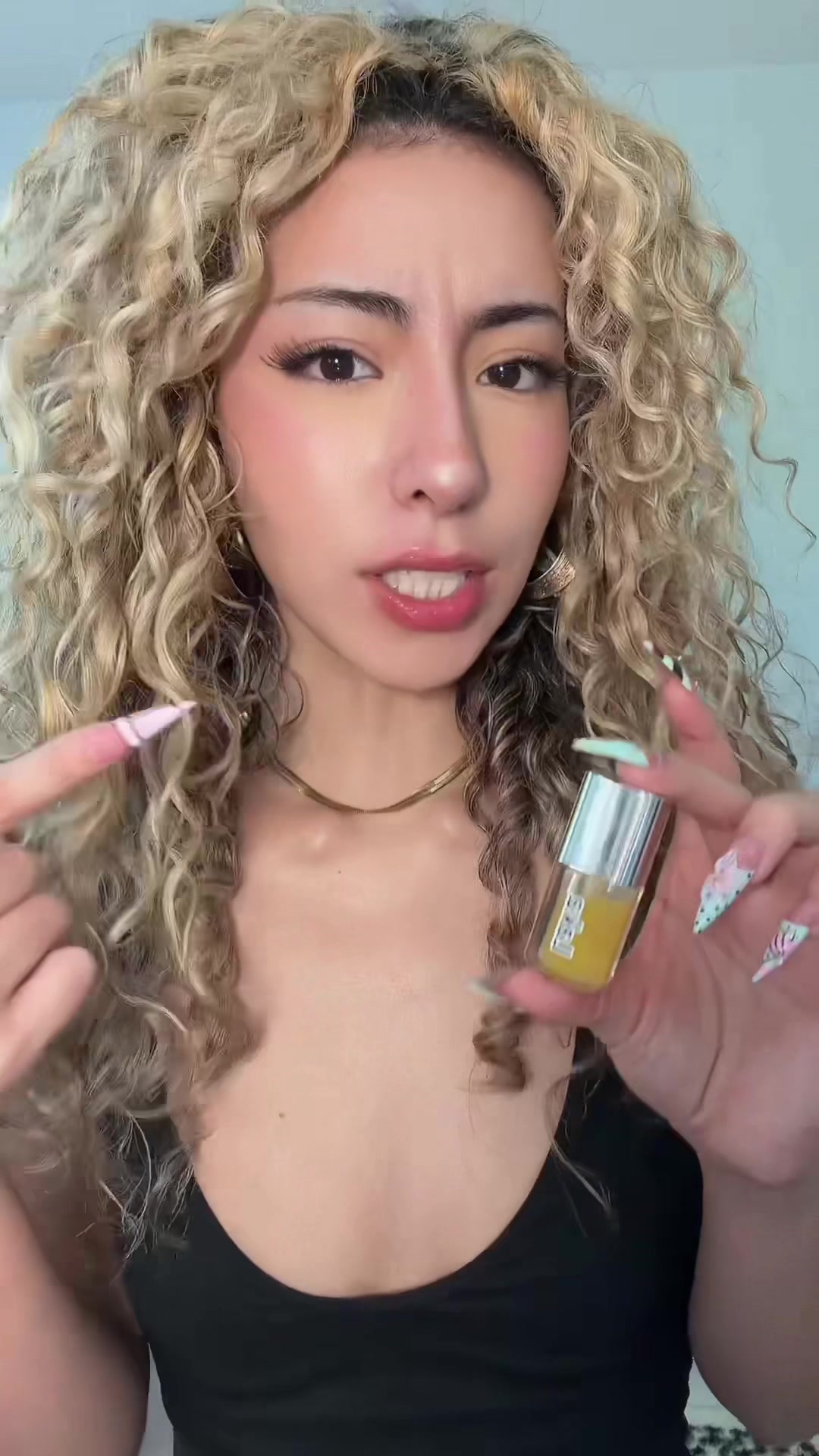 TikTok post by @itsariannetorres for LAKA. Caption reads: this lip plumper is NO joke🌶️🥵 @Laka US....