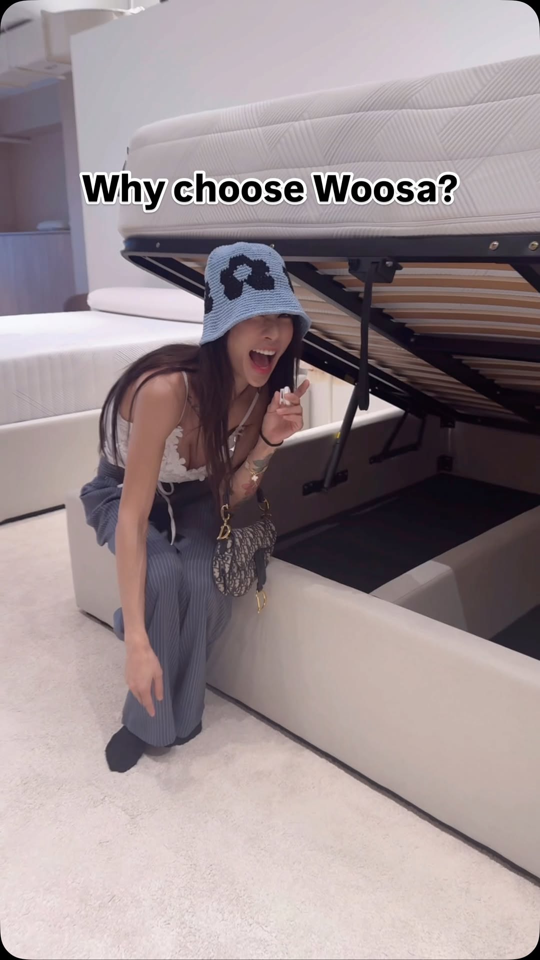 Instagram post by @ohsofickle for Woosa Sleep. Caption reads: [...] my code ‘TAMMY5’ to get 5% off at....