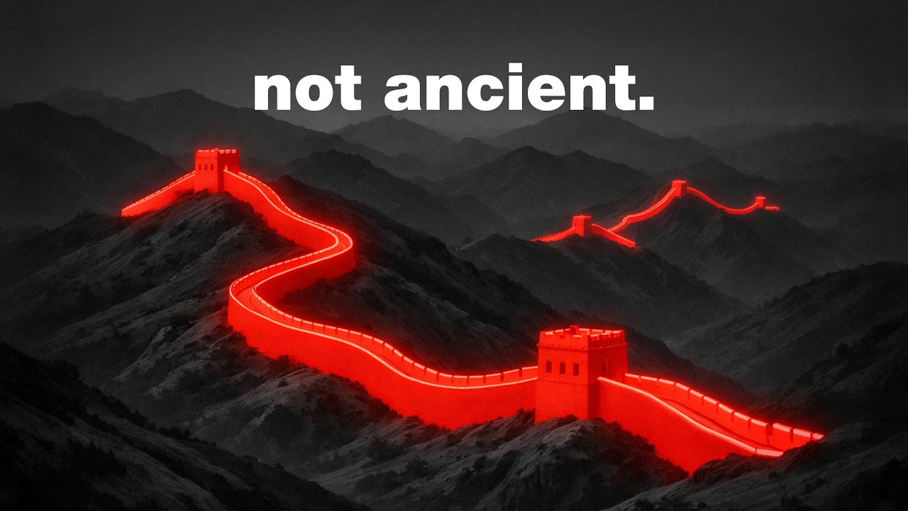 YouTube post by @ThePresentPast_ for MALIA. Caption reads: The Lie I Was Taught About the Great Wall of China.