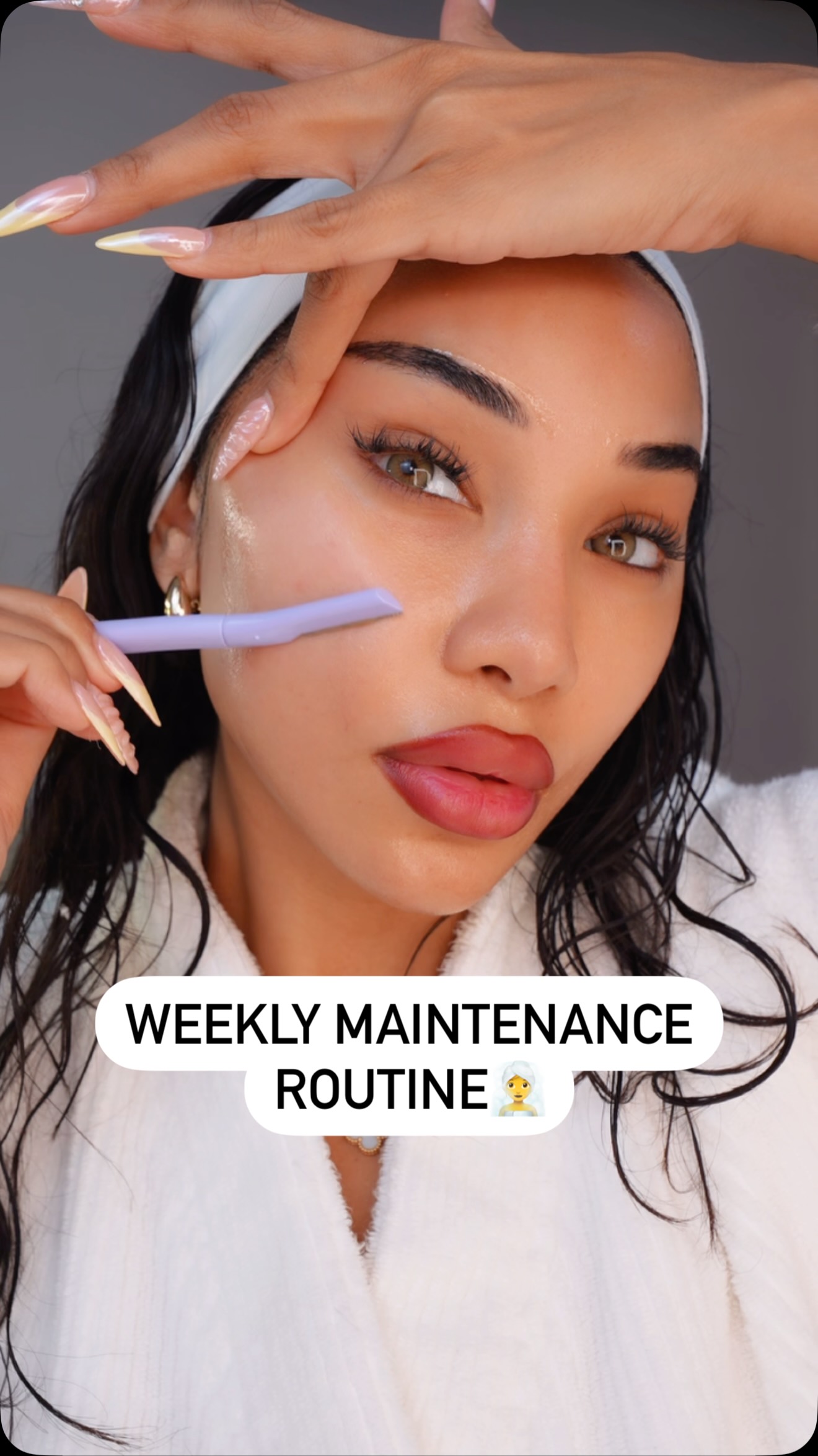 Instagram post by @thefashionfreakk for DERMA•E. Caption reads: Weekly maintenance routine when you’re a DIY type....