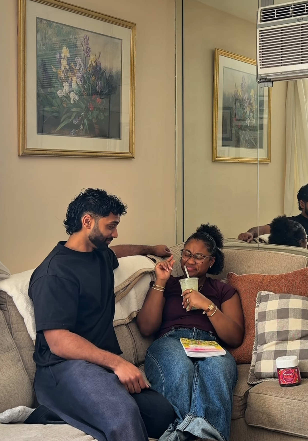 TikTok post by @mattandkharli for OLLY. Caption reads: [...] day 🤍 One part of my daily routine is....