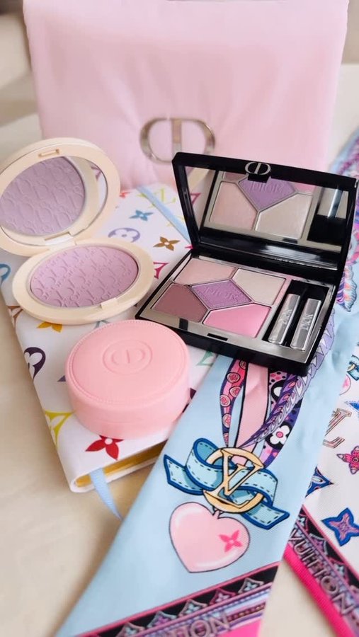 Instagram post by @jenniferlovescouture for Into The Gloss. Caption reads: Dior spring Summer makeup haul. 
Louis Vuitton....