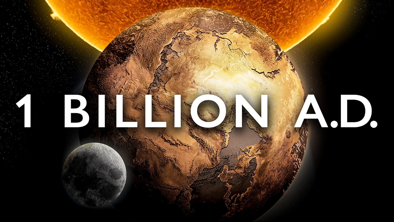 YouTube post by @astrumspace for Displate. Caption reads: What the Earth Will Look Like in 1 Billion Years.
