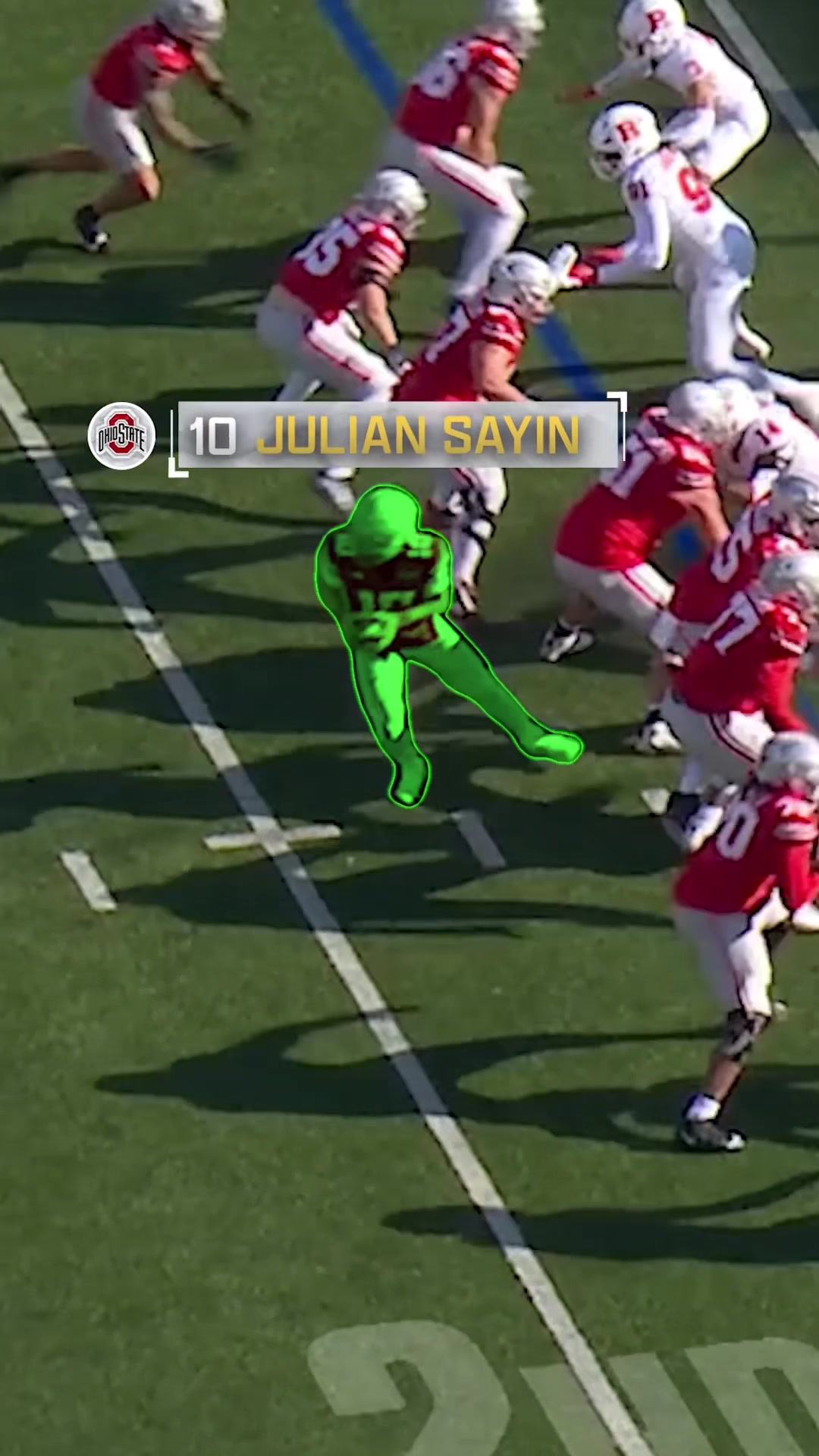 TikTok post by @cfbonfox for GMC. Caption reads: [...] #ohiostatefootball Sponsored by @GMC....