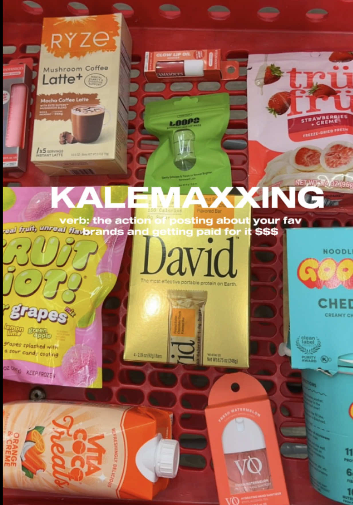 TikTok post by @rachtastik for Kale. Caption reads: [...] brands while getting PAID for it 💸💚 @Kale....