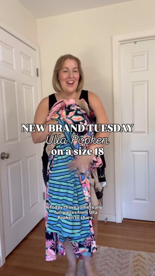 Instagram post by an influencer for Ulla Popken. Caption reads: New Brand Tuesday: Ulla Popken✨ | AD How many....