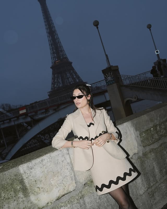 Instagram post by @carlotta.rubaltelli for PATOU. Caption reads: It’s time for @patou ☁️ #hautecouture #invitedby.