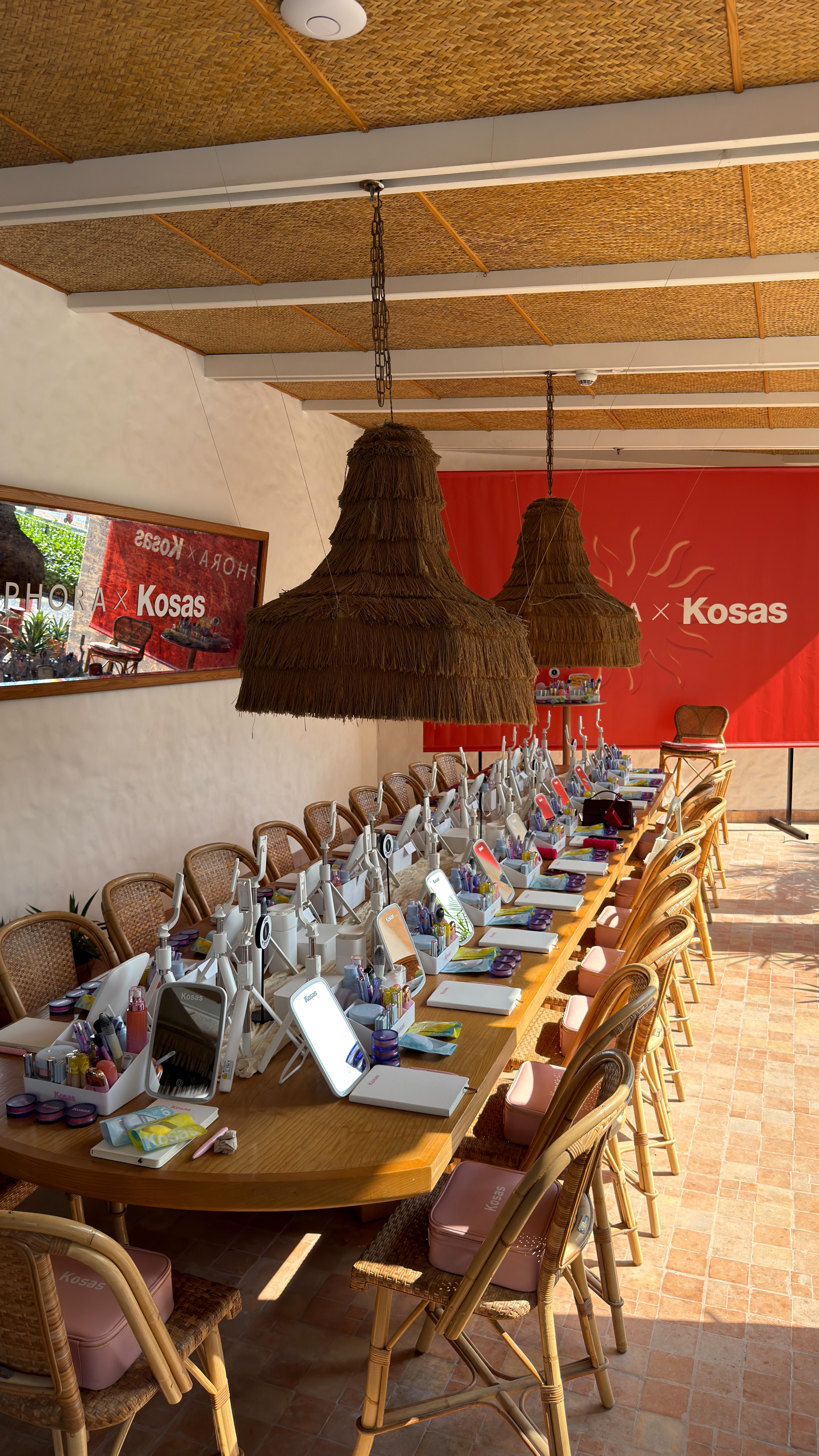 Instagram post by @malaecah for Kosas. Caption reads: @kosas 💛🩵🧡.