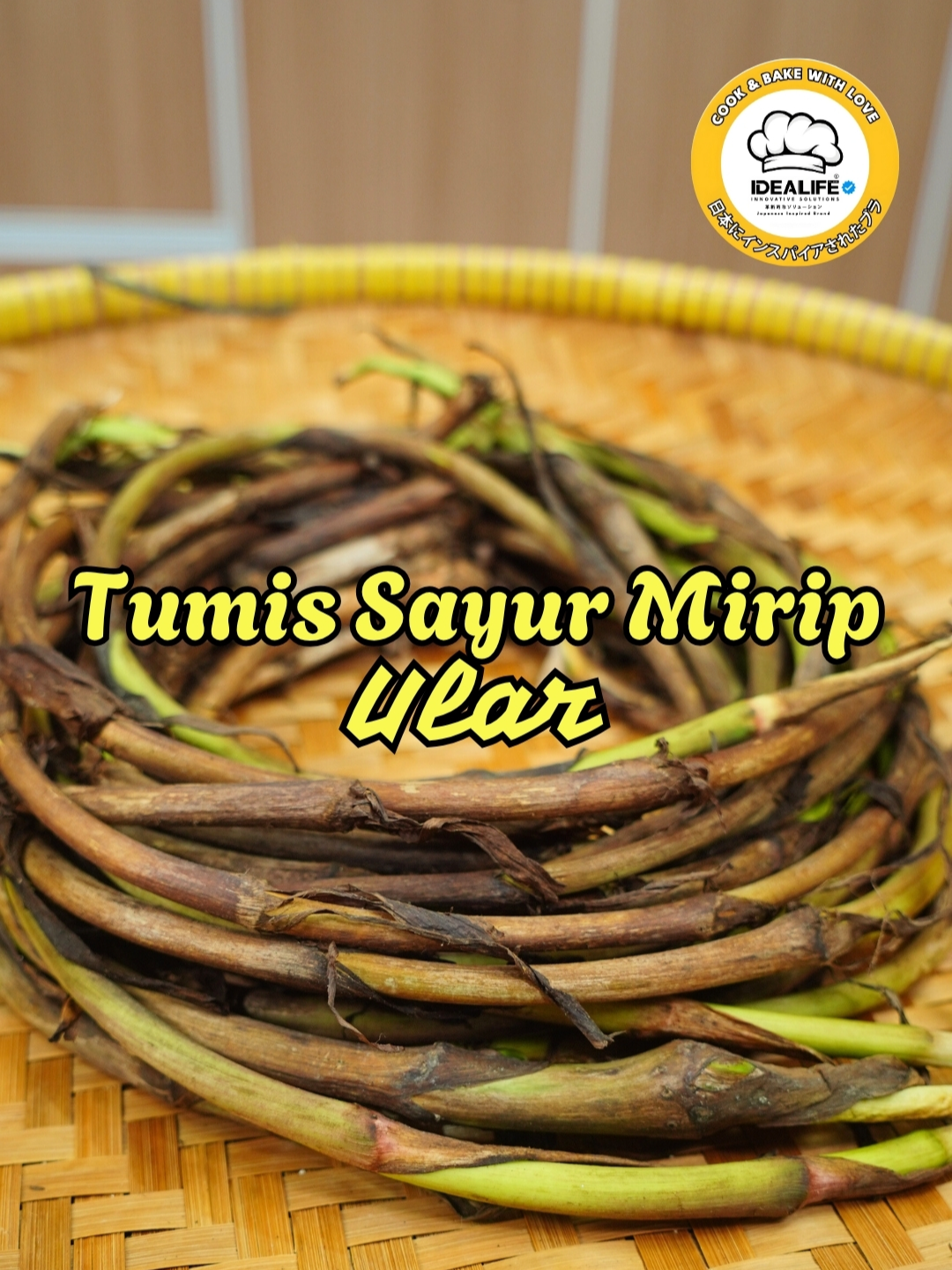 TikTok post by @chefterabalabal for idealifeonline. Caption reads: [...] Sayur Mirip Ular All Cookware by....