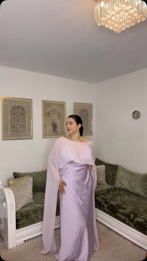 Instagram post by @ghita_loretta for Azazie. Caption reads: This beautiful dress is from 💜@azaziebridal If....