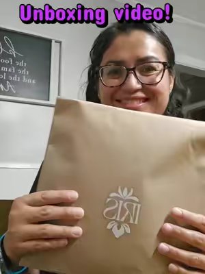 TikTok post by @running_with_mariii for Iris Nutrition. Caption reads: Unboxing video!! Thank you @Iris Nutrition for the....