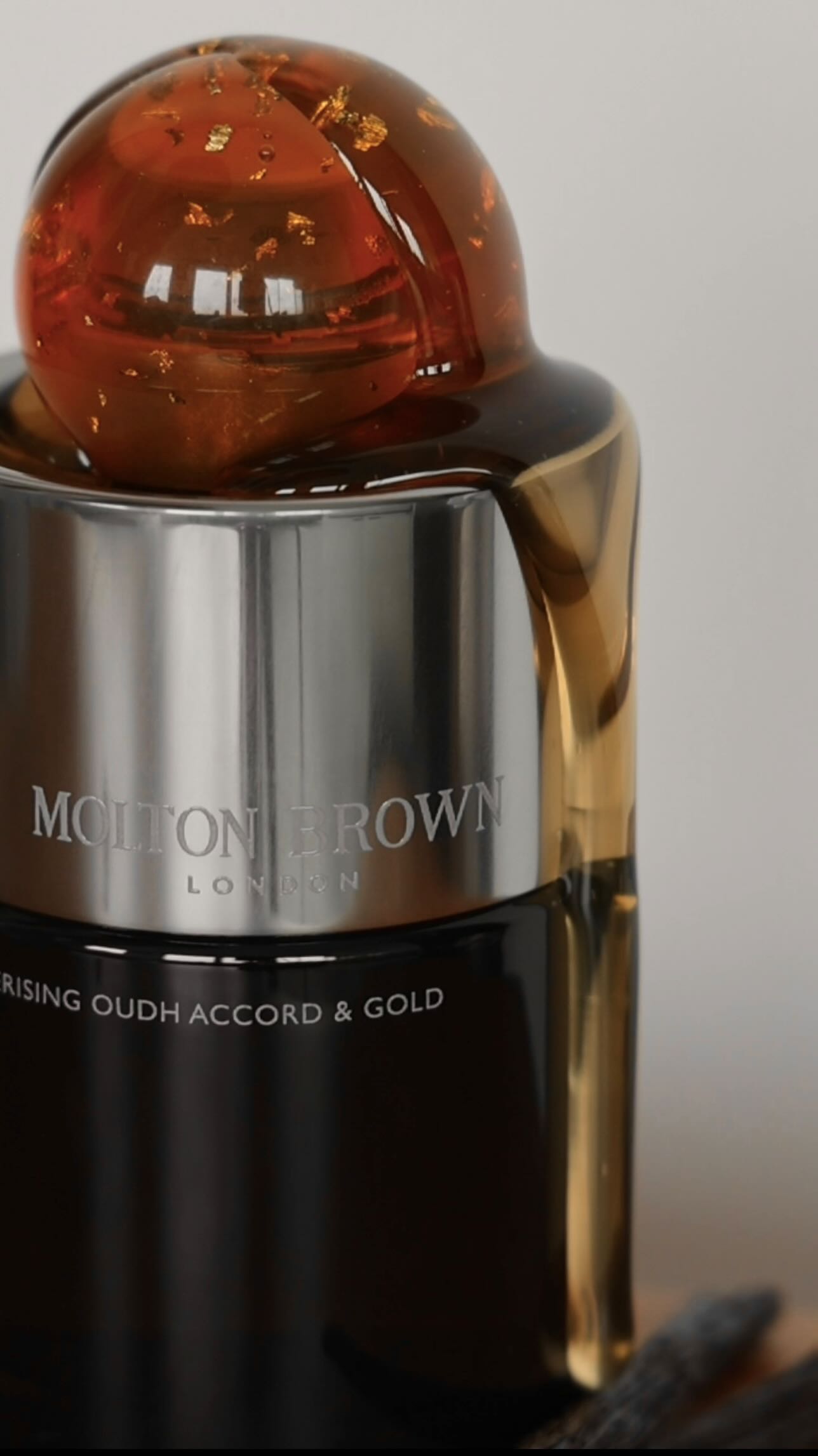 Instagram post by @jaydepierce for Molton Brown. Caption reads: Experience a golden moment with me ✨ No matter the....