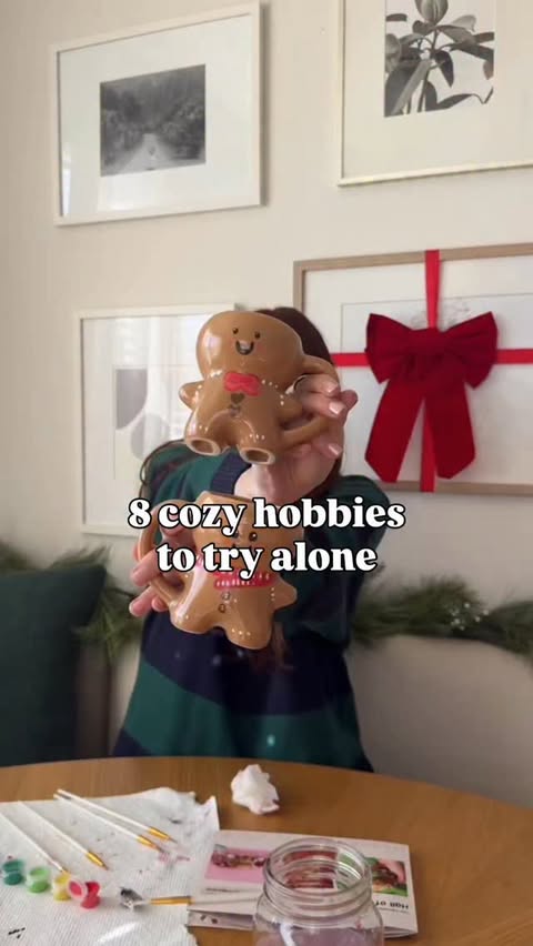 Instagram post by @devonandwillo for Michaels Stores. Caption reads: ITS COZY HOBBY SEASON! Here are my favorites 🥰🎄.