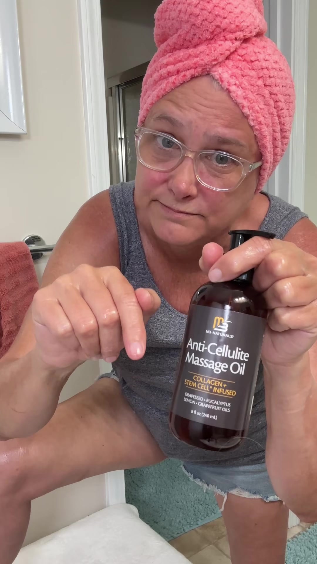 TikTok post by @ha_gerty__ for M3 Naturals. Caption reads: [...] it may need some dehydration, which @@M3....