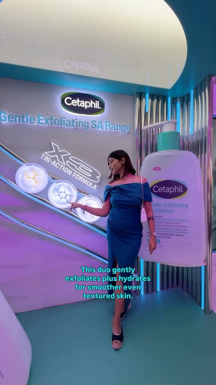 Instagram post by @ishika.rastogi_ for Cetaphil. Caption reads: Cetaphil just dropped their new Gentle Exfoliator....