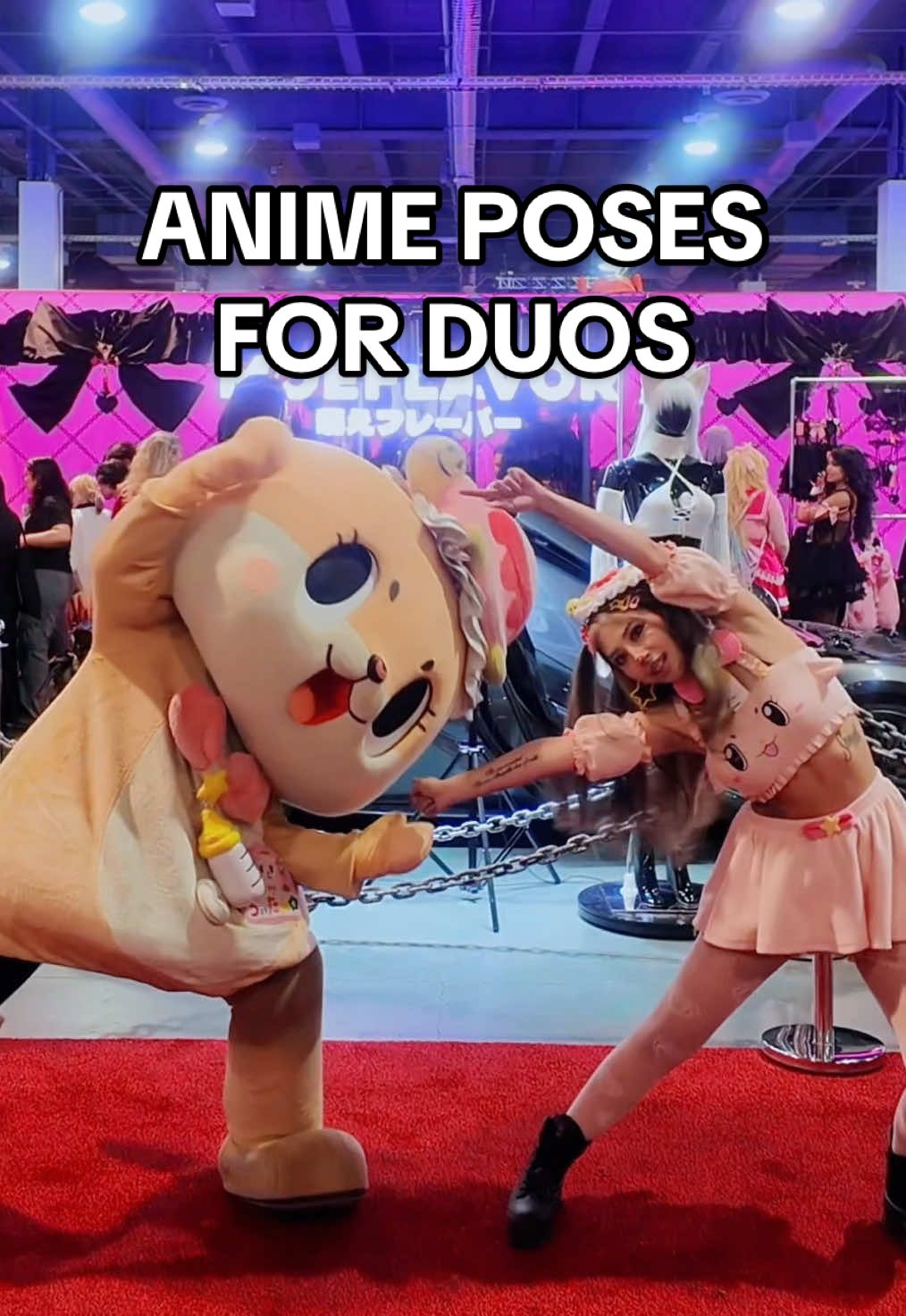 TikTok post by @pikaswoosh for MoeFlavor. Caption reads: Replying to @ちぃたん☆/Chiitan☆ My bestie Chiitan and....