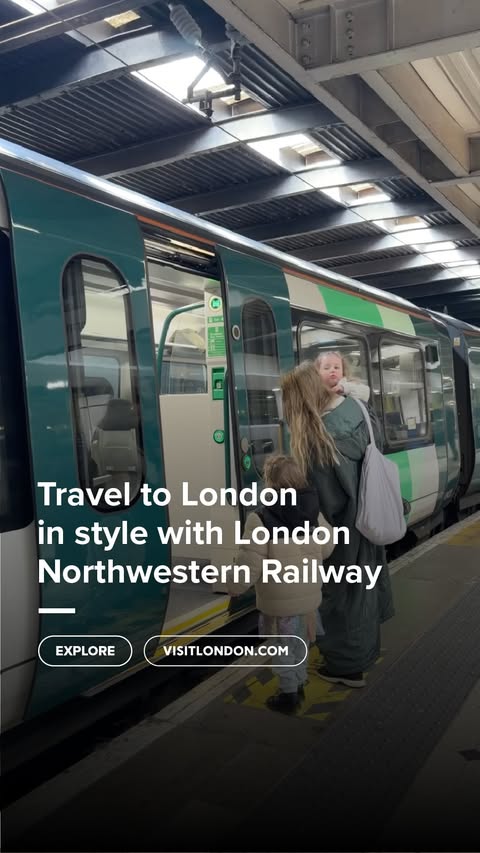 Instagram post by @londonnorthwesternrailway for VISIT LONDON. Caption reads: [...] Railway. #LondonMakesItPossible #VisitLondon....