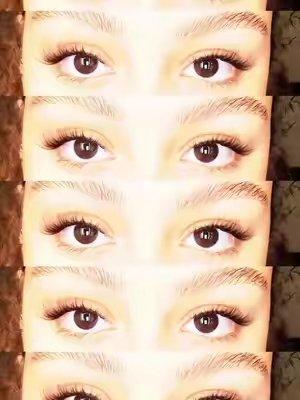 TikTok post by @imlay_riv for MaxComfi Lashes. Caption reads: In love with these brown lashes from @MaxComfi....