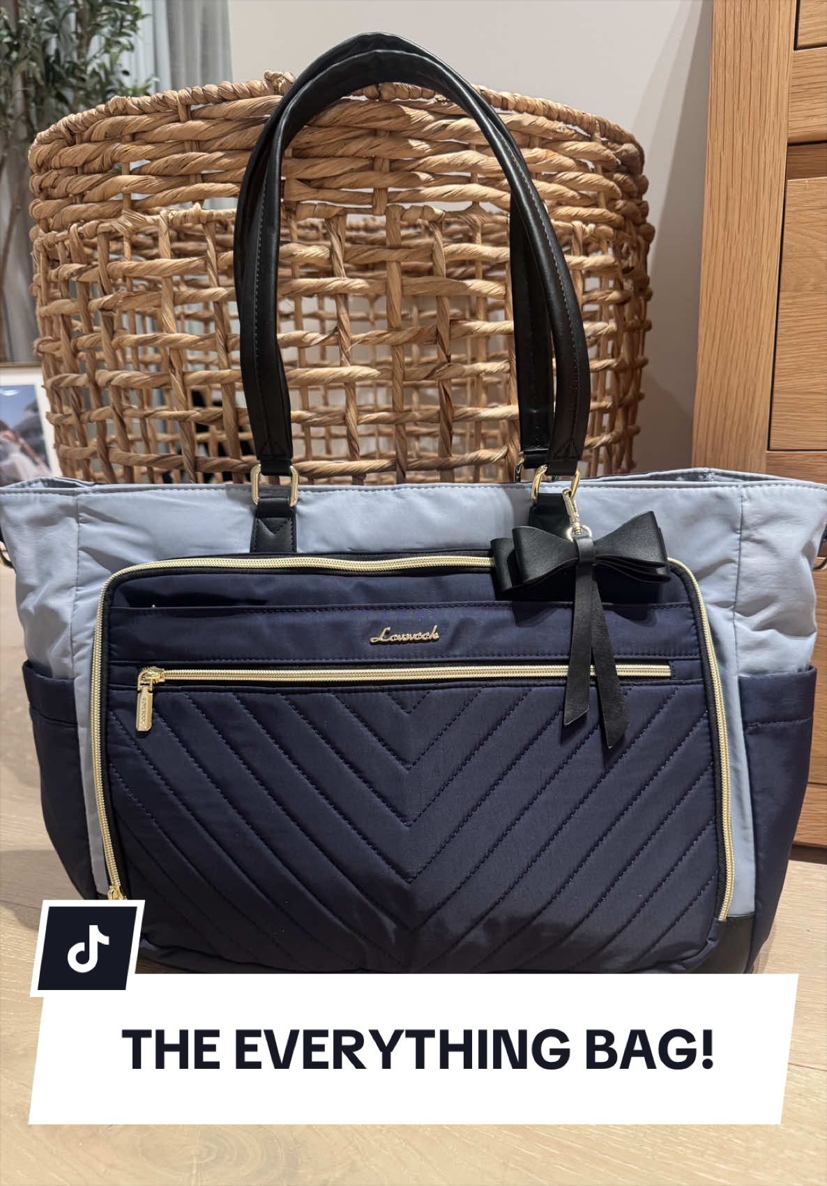 TikTok post by @shopwitheliseivy for Lovevook. Caption reads: [...] or snacks. This is the everything bag.....