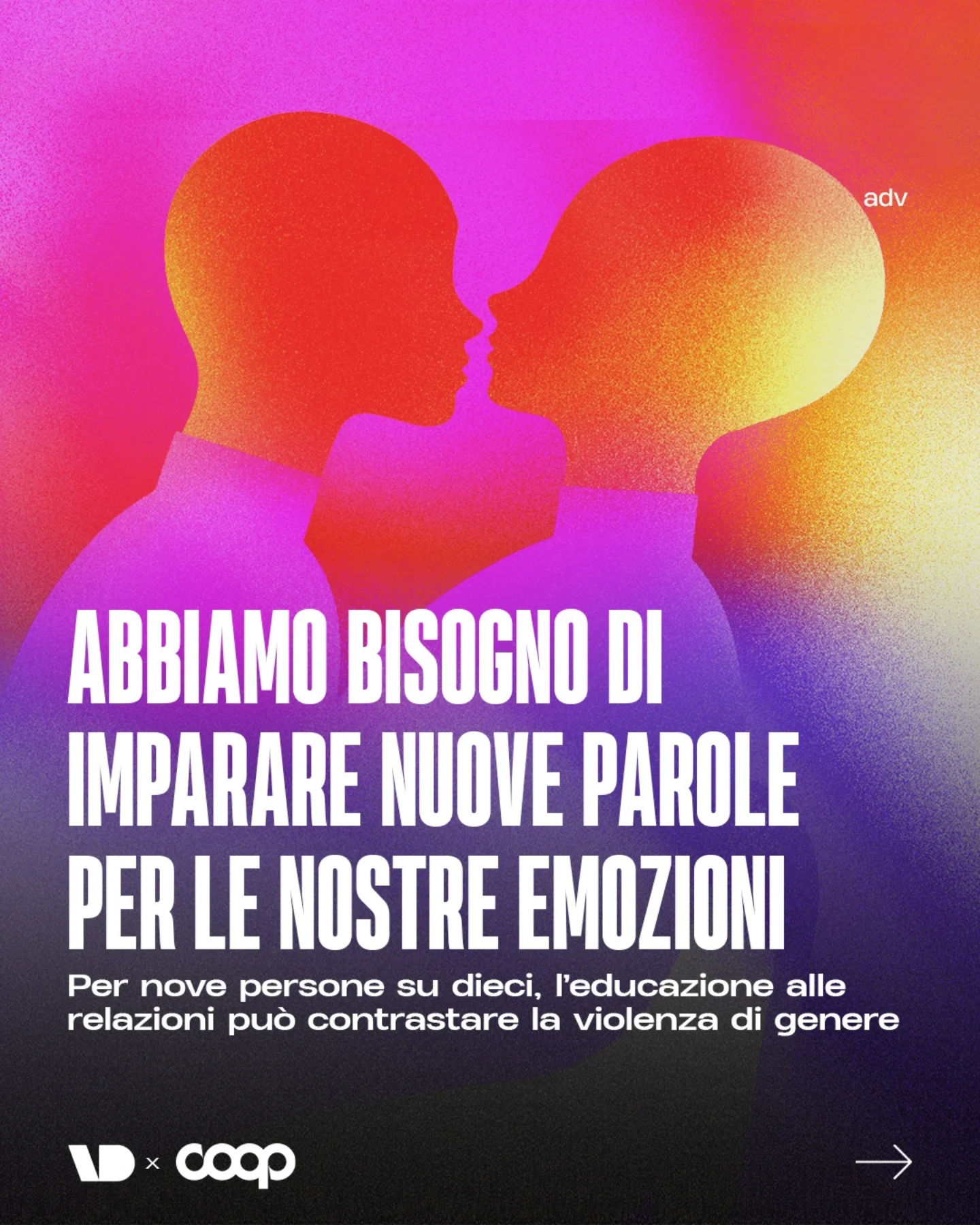 Instagram post by @vdnews for COOP. Caption reads: #advertising Dalla Svezia alle cattoliche Spagna e....