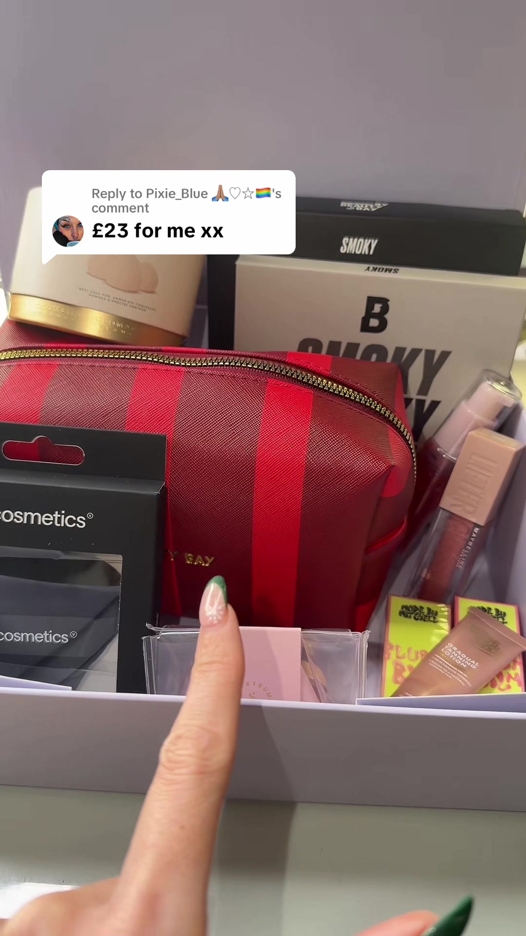 TikTok post by @jodie1303 for Beauty Bay. Caption reads: Replying to @Pixie_Blue 🙏🏽♡☆🏳️‍🌈 @BEAUTY BAY....