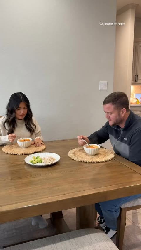 Instagram post by @camila.langley for Cascade. Caption reads: Nothing better than homemade soup....