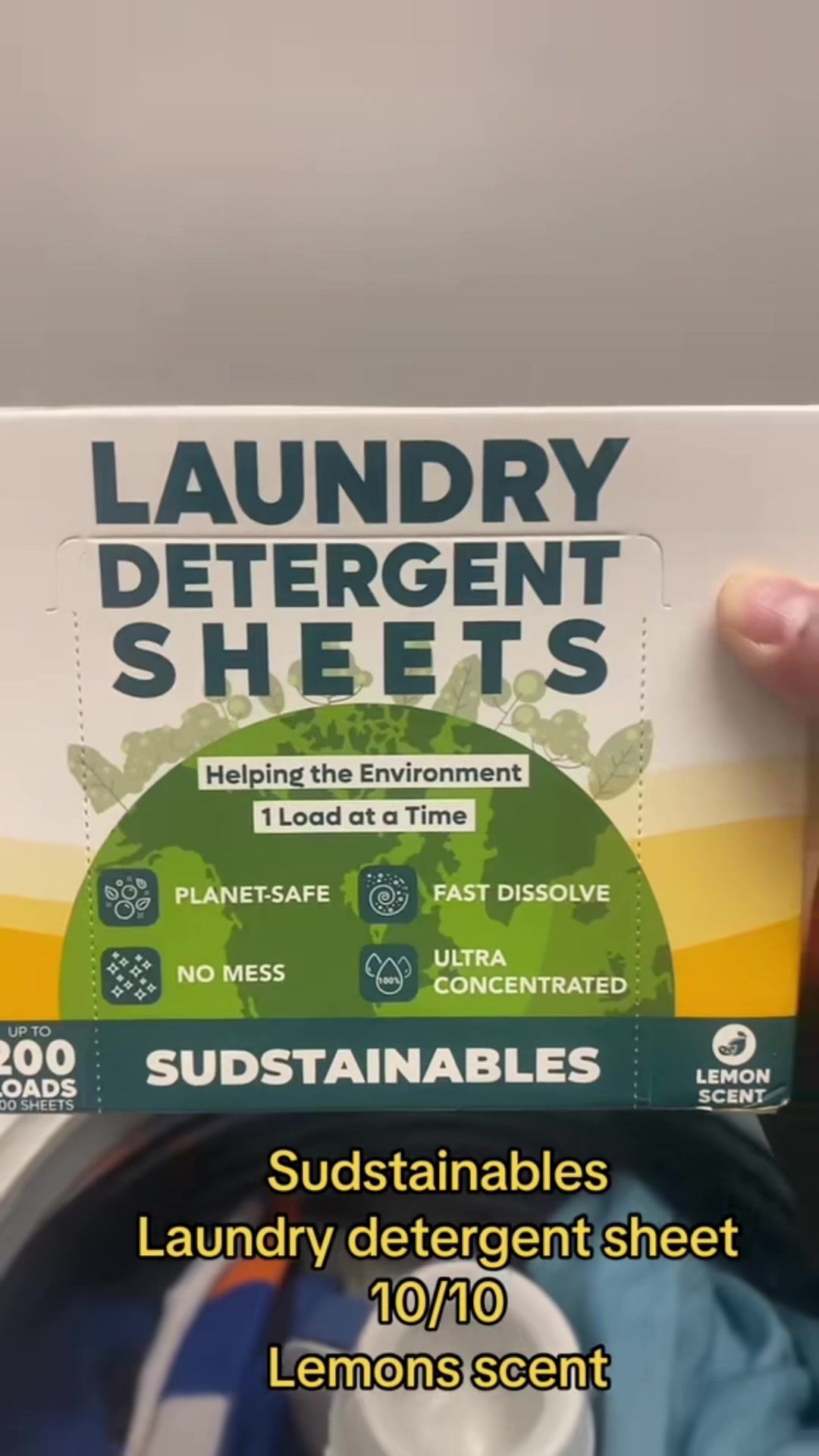 TikTok post by @summersweet.spicy1985 for Sudstainables. Caption reads: @Sudstainables #laundrysheets #laundrydetergent....