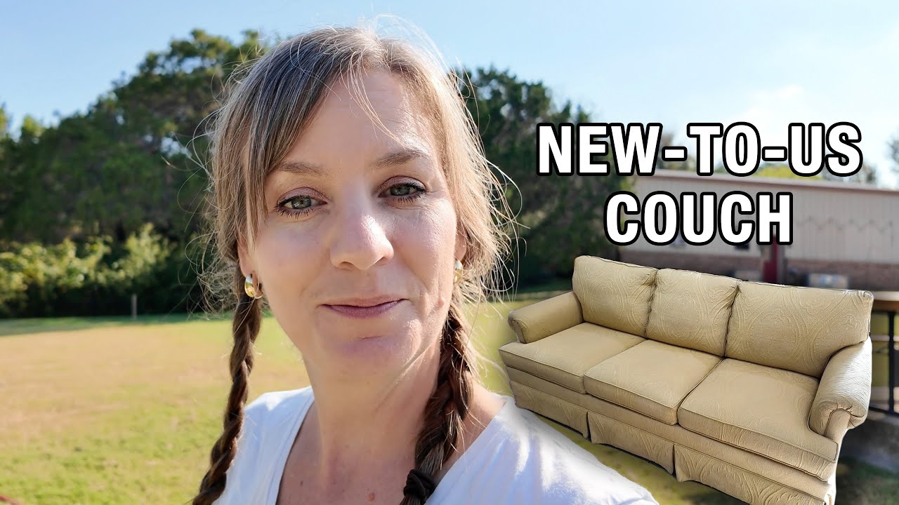 YouTube post by @OsoFarm for MagicBra. Caption reads: I Got a VINTAGE COUCH on Marketplace!  + Cozy Cook....