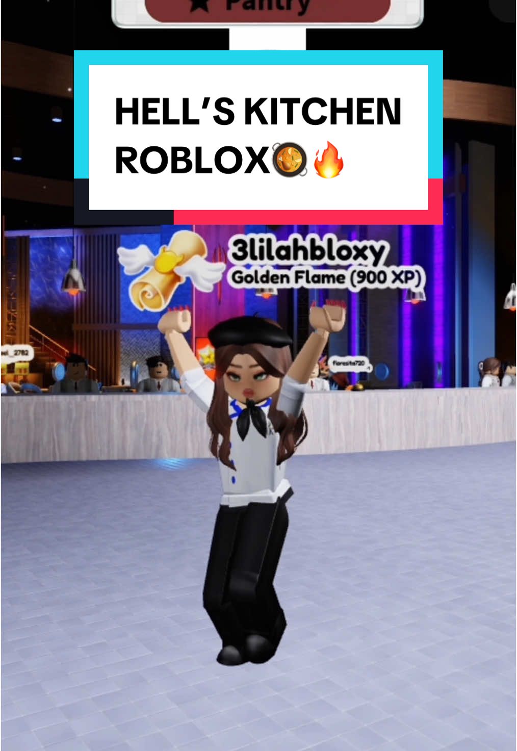 TikTok post by @lilahbloxy for Roblox. Caption reads: Send this to your Roblox BFF👀 Warning⚠️ This....