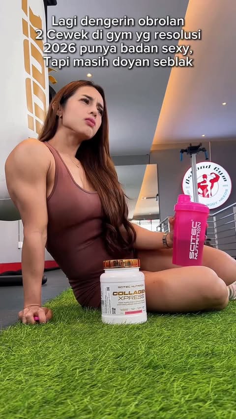 Instagram post by @alfian_deltoidz for Scitec Nutrition. Caption reads: Iya iyaaaaa mau punya body goals, tapi doyan....