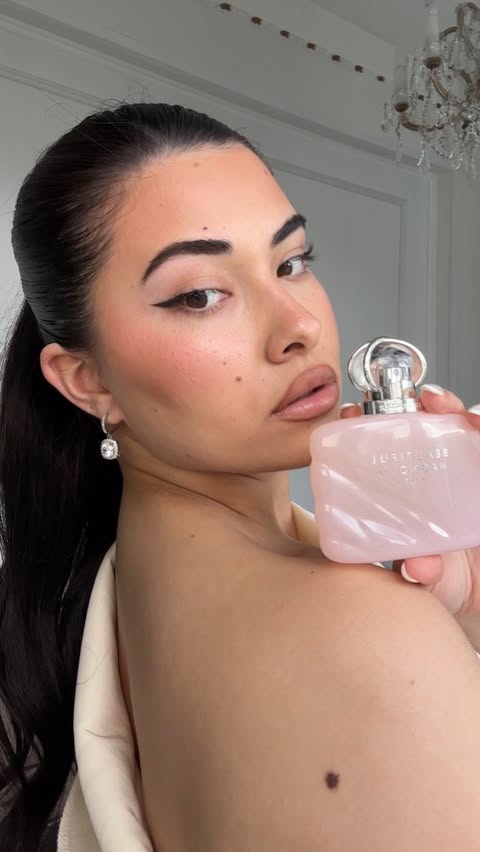 Instagram post by @anita_batonisashvili for CXS. Caption reads: Sparkling citrus and magnolia open into a luminous....