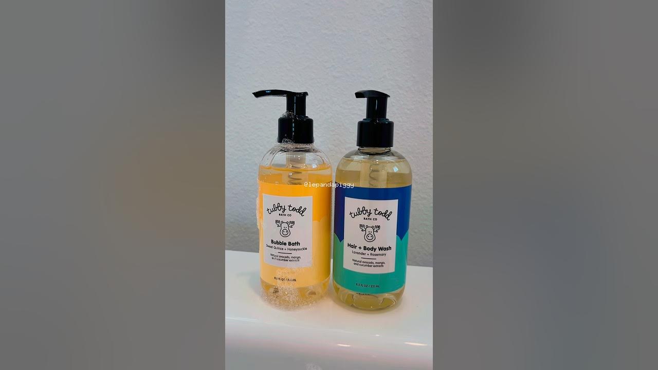 YouTube post by @lepandapiggy for Tubby Todd. Caption reads: [...] skin✨ 🛁💜 #gifted we’ve been loving....