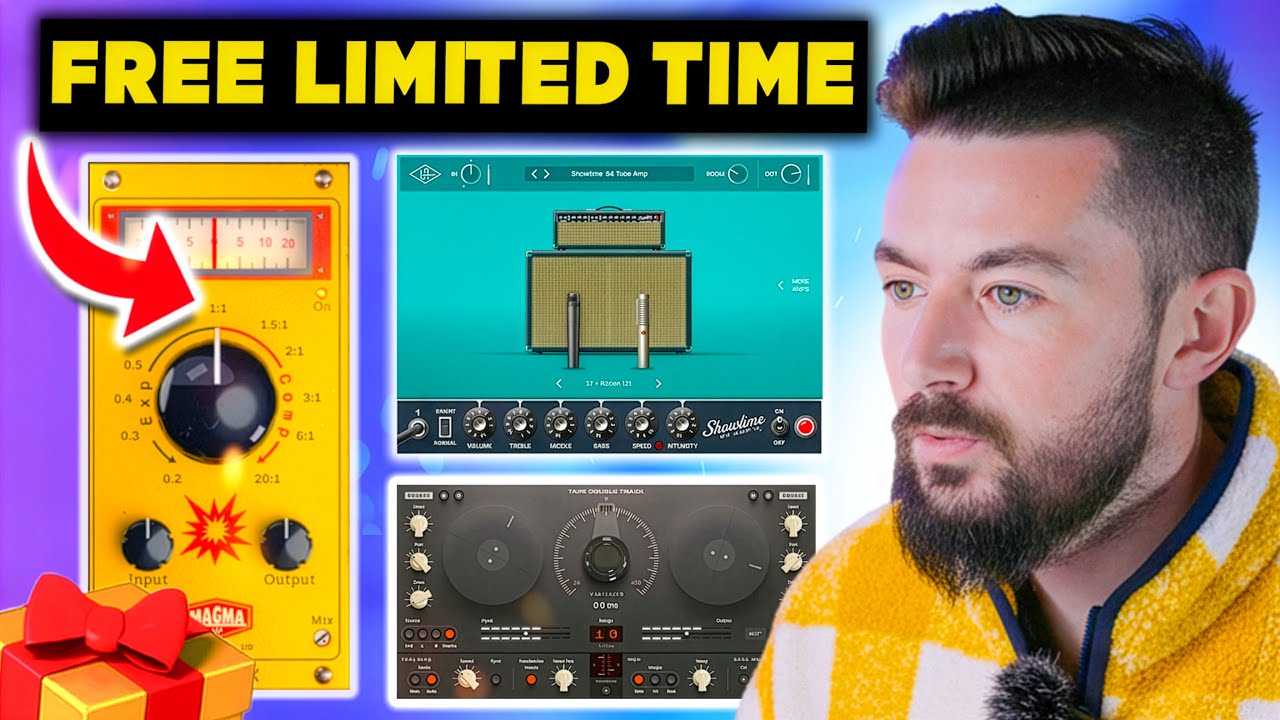 YouTube post by @DixonBeats for LANDR. Caption reads: FREE VSTS & Crazy Black Friday Plugin Deals 2025!.