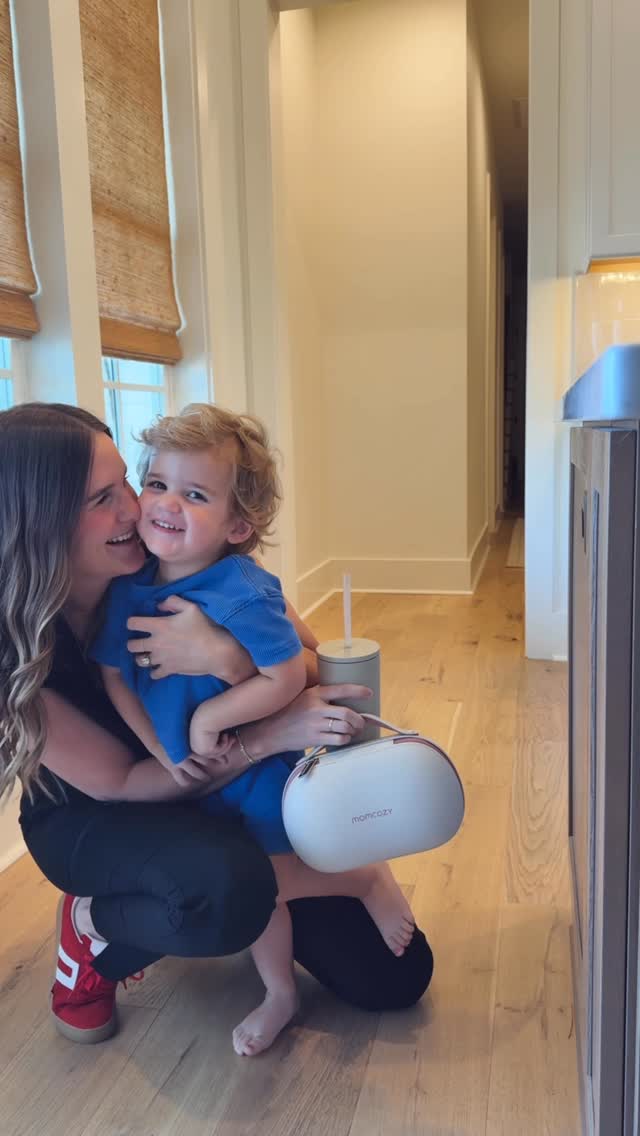 Instagram post by @thealexmorgan for Momcozy. Caption reads: Balancing work and breastfeeding is made easy by....