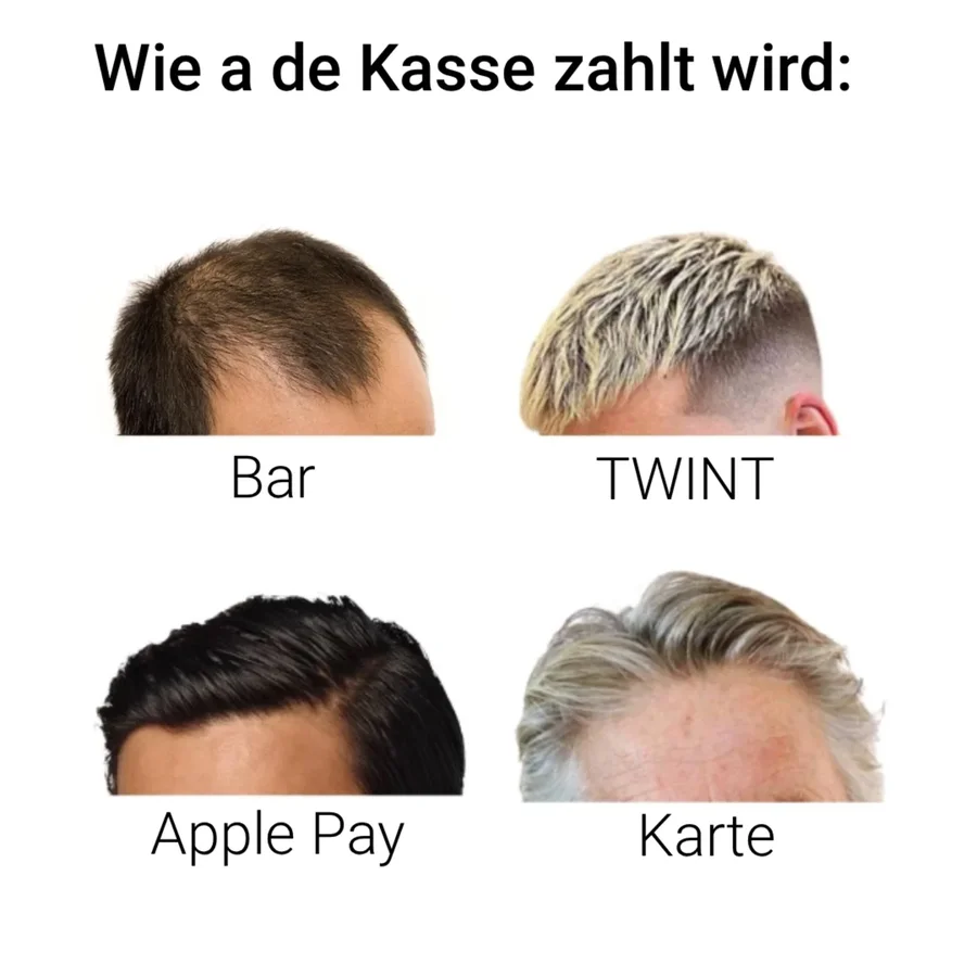 Instagram post by @hajdgenoss for TWINT. Caption reads: Hoflädeli wo mit twint zahle chasch >> #twint....