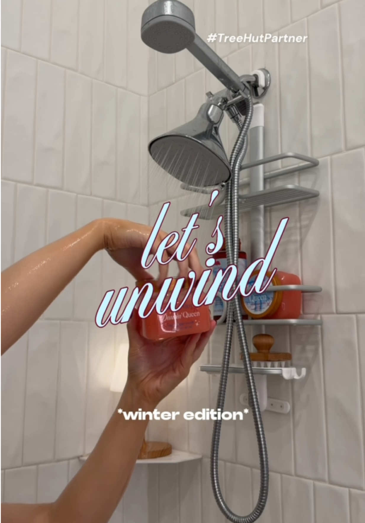 TikTok post by @arabellatouchstone for Treehut. Caption reads: winter self-care routine isn't complete without....
