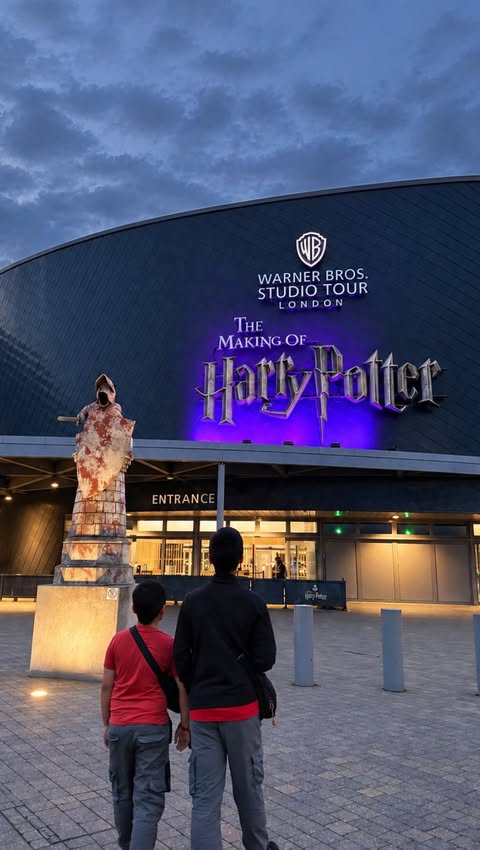 Instagram post by @our_little_life_adventures for Warner Bros. Pictures. Caption reads: Ad Harry Potter after dark hits differently… ⚡️🎃....
